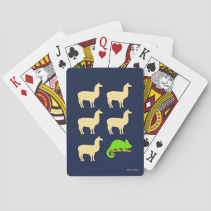 Llama Llama Llama Llama Llama Chameleon Playing Cards
