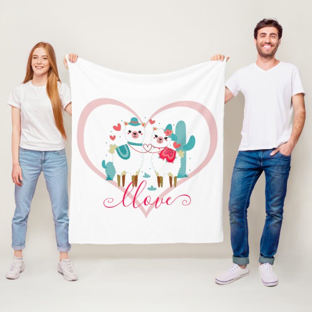 Llama Llove  Fleece Blanket (In Situ)