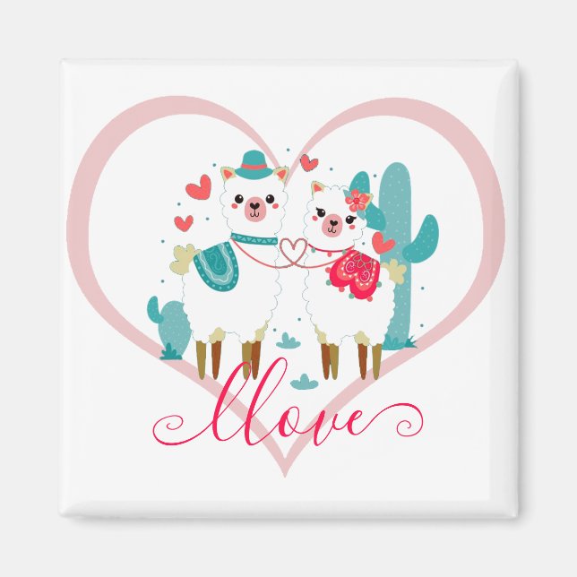 Llama Llove  Magnet (Front)