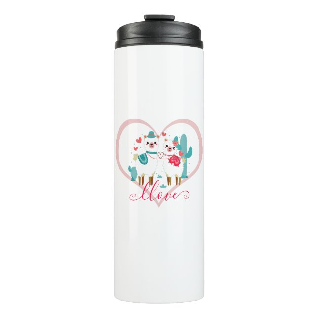 Llama Llove  Thermal Tumbler (Front)
