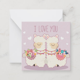 Llama Love Card