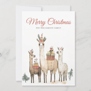 Llama Love Christmas Holiday Card