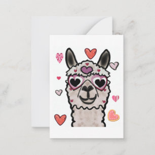 Llama Love Hearts Valentine's    Card