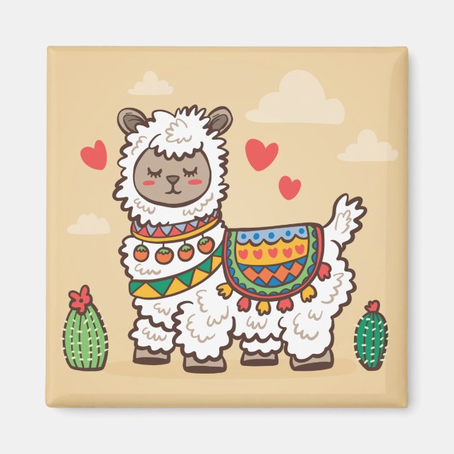 Llama Love Magnet (Front)