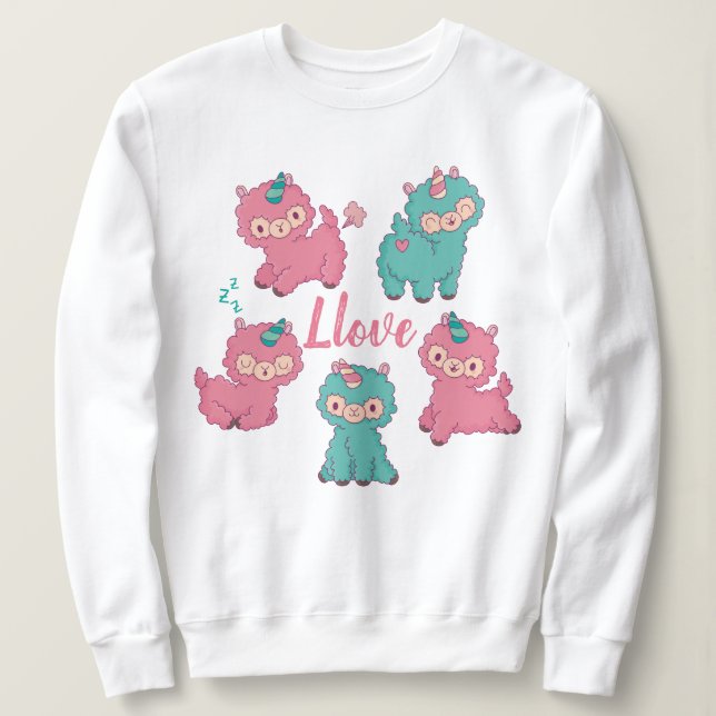 Llama Love Sweatshirt (Design Front)