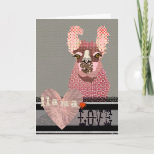 Llama Love  Valentine Holiday Card