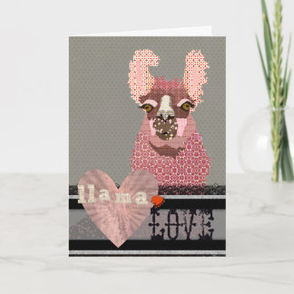 Llama Love Valentine Holiday Card