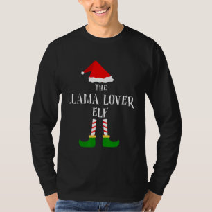 Llama Lover Elf Christmas Pajama Matching Family T-Shirt