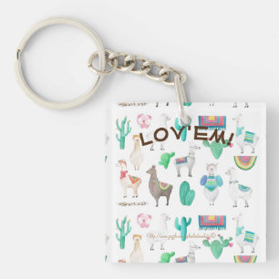 "Llama Lover!" Key Ring