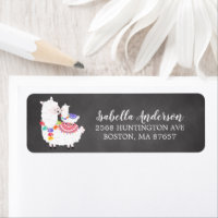 Llama Mama Baby Shower Address Label
