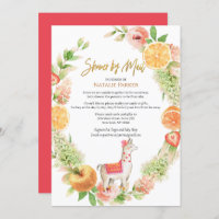 Llama Mama Floral Greenery Baby Shower by Mail