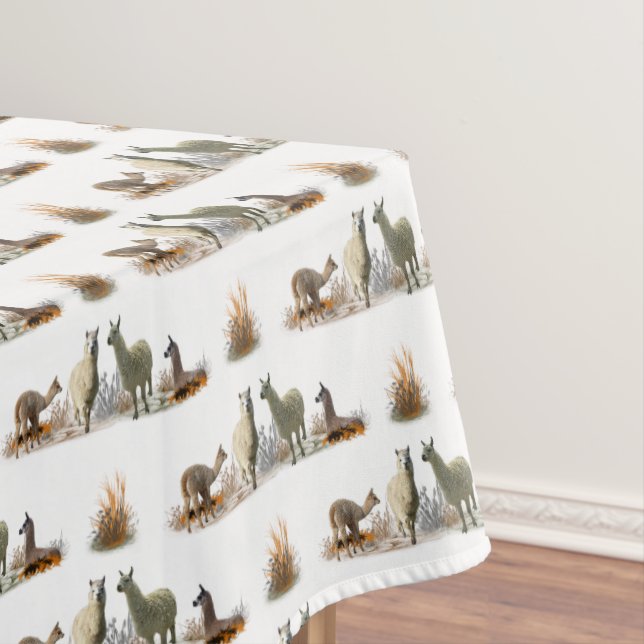 Llama Meadow Tablecloth (choose colour) (In Situ)
