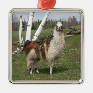 LLAMA METAL TREE DECORATION