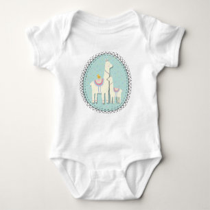 Llama momma and baby bodysuit