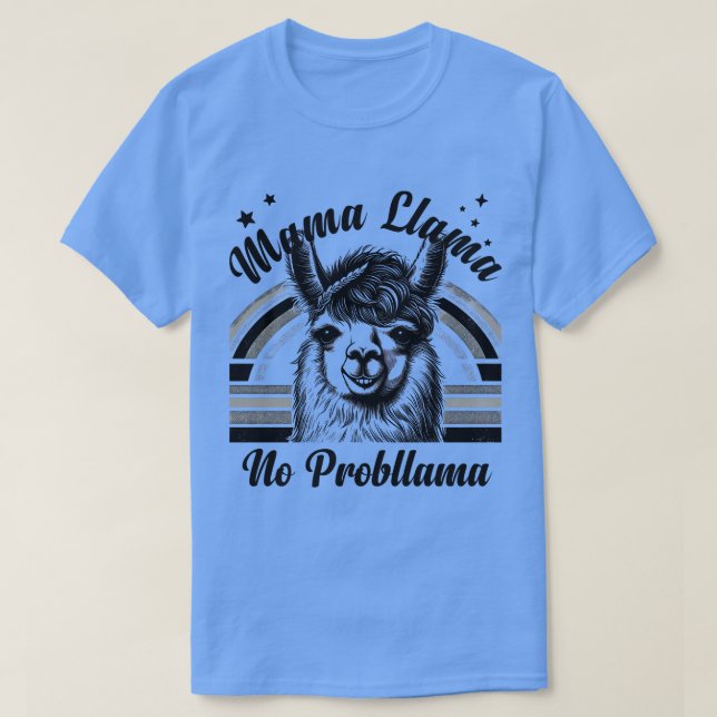 Llama No Probllama Funny Cute Design T-Shirt (Design Front)