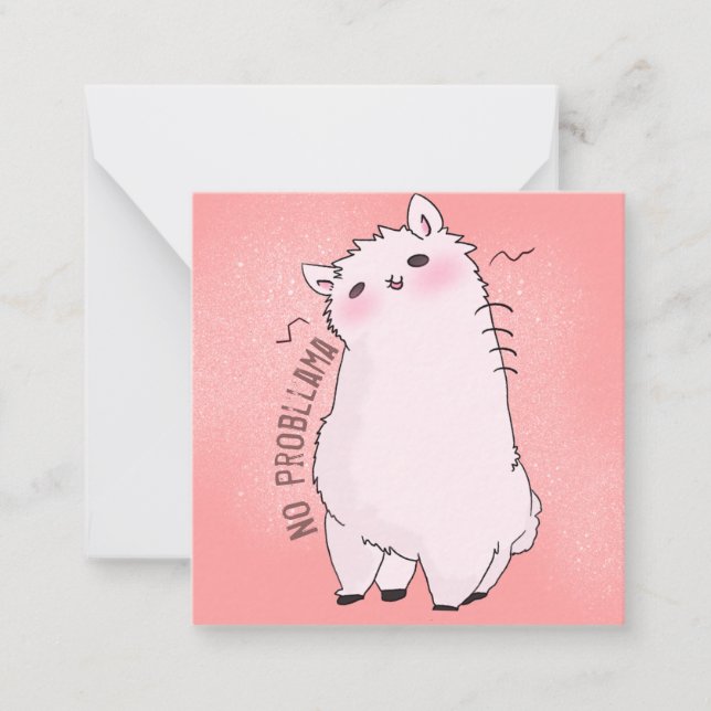Llama Note Card (Front)