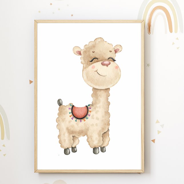 Llama Nursery Poster Kids Room Decor (Creator Uploaded)