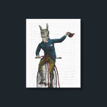 Llama on Bike Canvas Print<br><div class="desc">Llama on Bike by Fab Funky. Features a llama tipping its hat while riding a vintage bicycle. | 191894D</div>