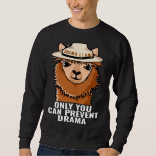 Llama Only You Can Prevent Drama funny Camping gif Sweatshirt