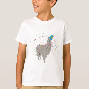 Llama Partying - Animals Having a Party T-Shirt