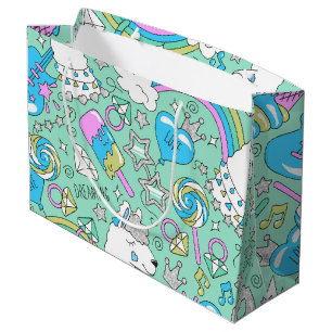 llama pattern 2 large gift bag