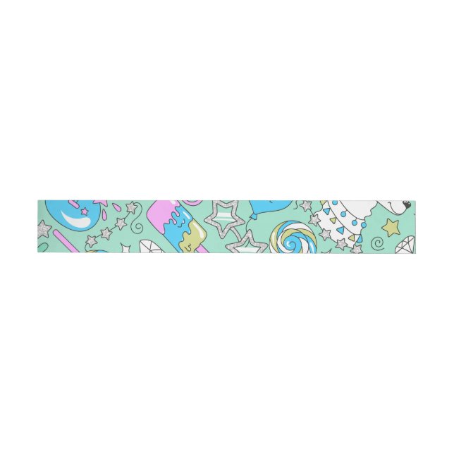 llama pattern 2 wrap around label (Individual)