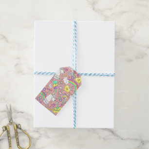 llama pattern 3 gift tags