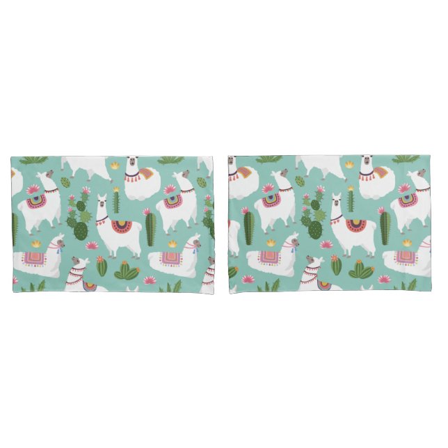 Llama Pattern Pillowcase (Front-Set)