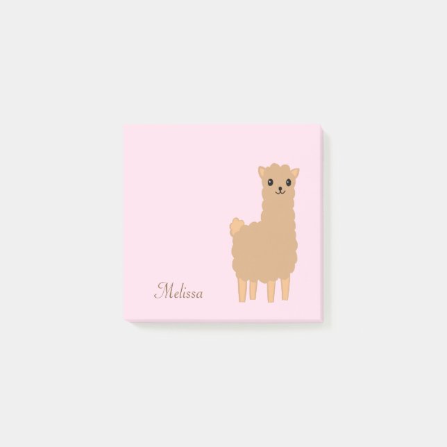 Llama personalised post-it notes (Front)