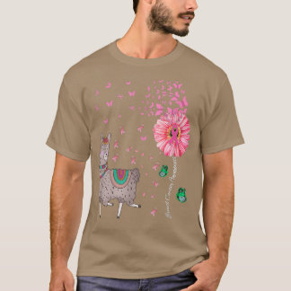 Llama Pink Breast Cancer Awareness T-Shirt