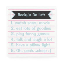 Llama Pink Pajama Girl Birthday Party Sleepover