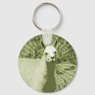 Llama Pop Art Key Ring