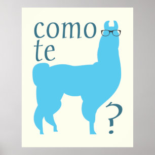 Llama Quote Poster Print: Como te llama(s)