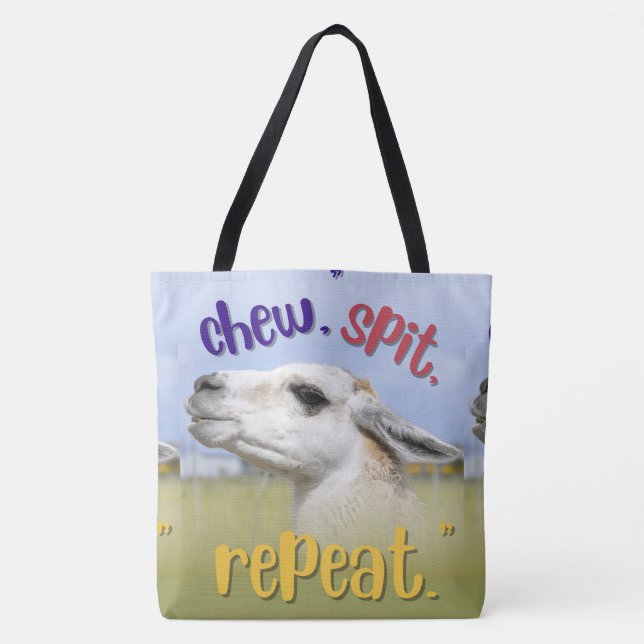LLAMA QUOTE STYLE TOTE BAG (Front)