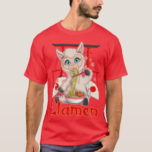 LLama Ramen Japanese Anime Gift Boys Girls Officia T-Shirt