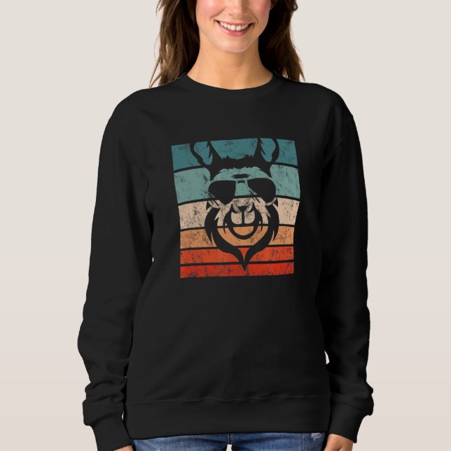 Llama Retro Style Vintage  2 Sweatshirt (Front)
