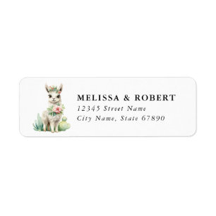 Llama Return Address Label
