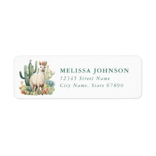Llama Return Address Label