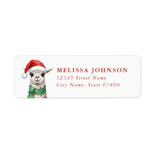Llama Return Address Label