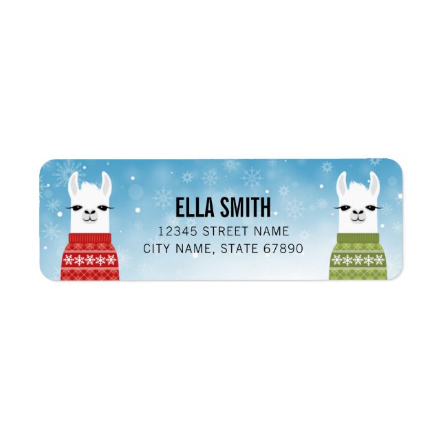 Llama Return Address Labels (Front)