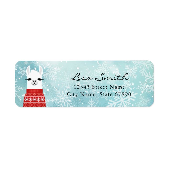 Llama Return Address Labels (Front)