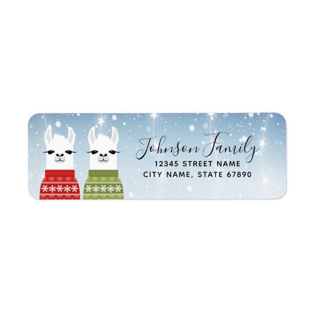 Llama Return Address Labels (Front)