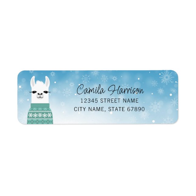 Llama Return Address Labels (Front)