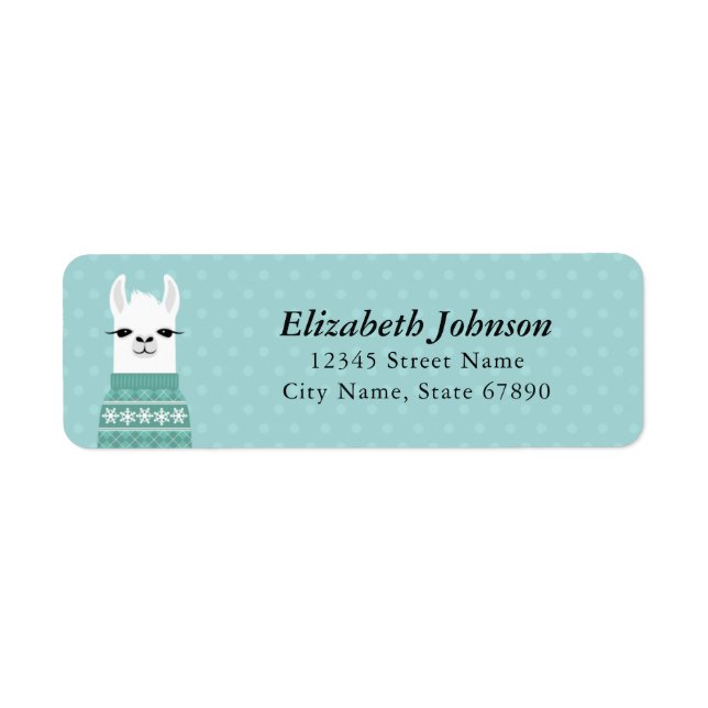 Llama Return Address Labels (Front)