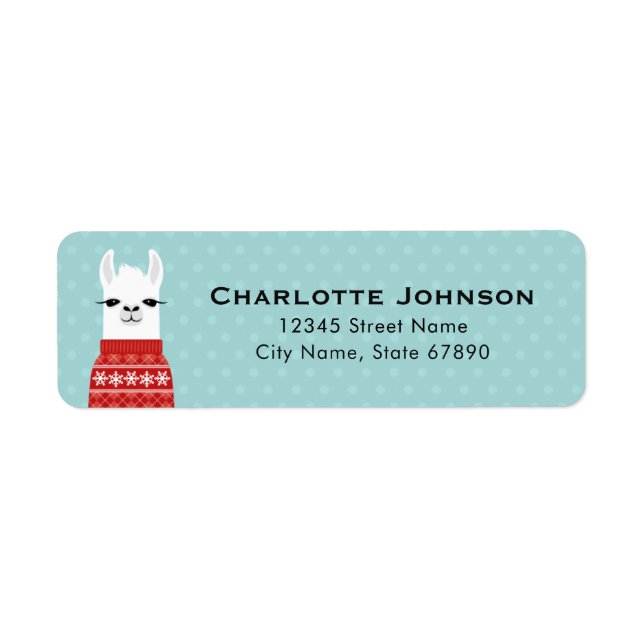 Llama Return Address Labels (Front)