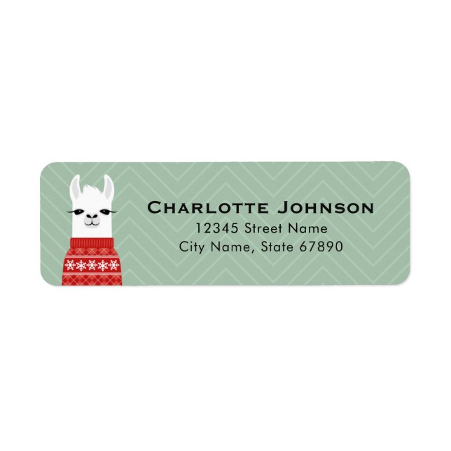 Llama Return Address Labels (Front)