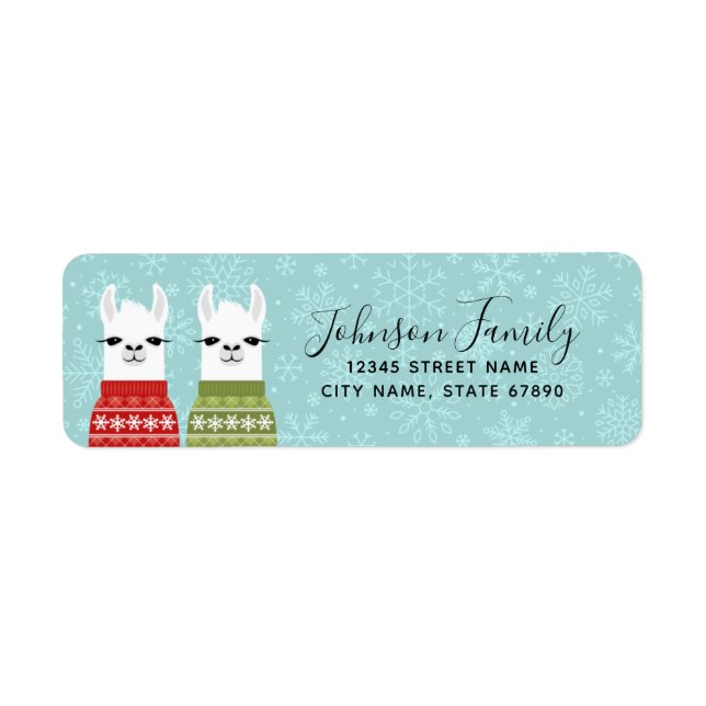 Llama Return Address Labels (Front)