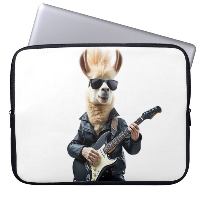 Llama rockstar laptop sleeve (Front)