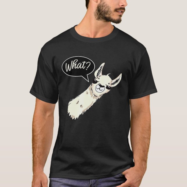 Llama say What Design T-Shirt (Front)