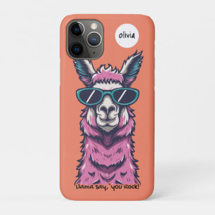 Llama say you Rock Quirky pose in sunglasses Case-Mate iPhone Case